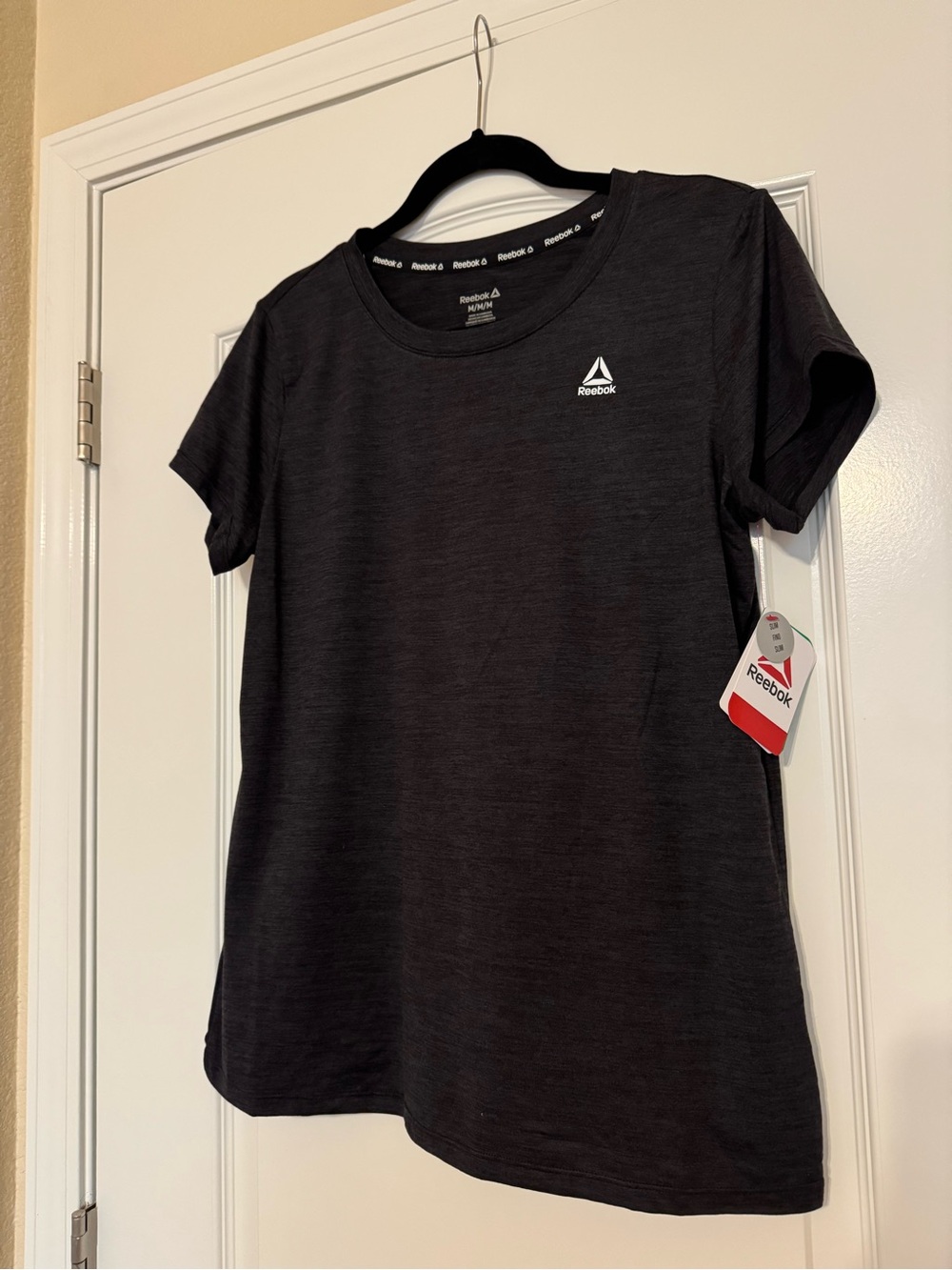 Reebok Women's Black Heather Short Sleeve Performance Tee